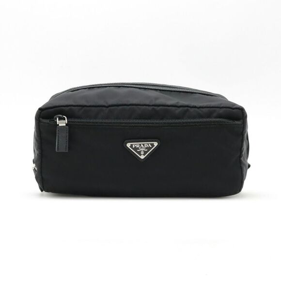 Prada Nylon Triangle Logo Clutch Bag - Picture 1 of 8